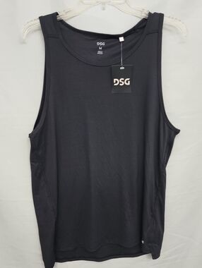 DSG Men's Black Athletic Tank Moisture Wicking 50+ UV Protection Size Med New